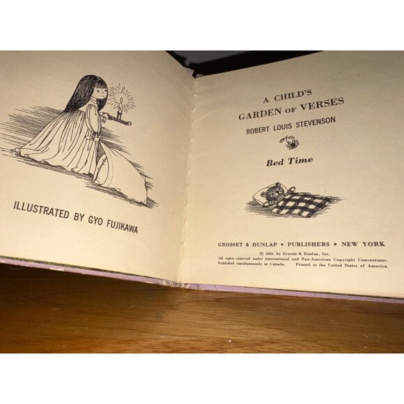A Childs Garden Of Verses By Robert Louis Stevenson Set Bed & Play Time - Picture 7 of 9